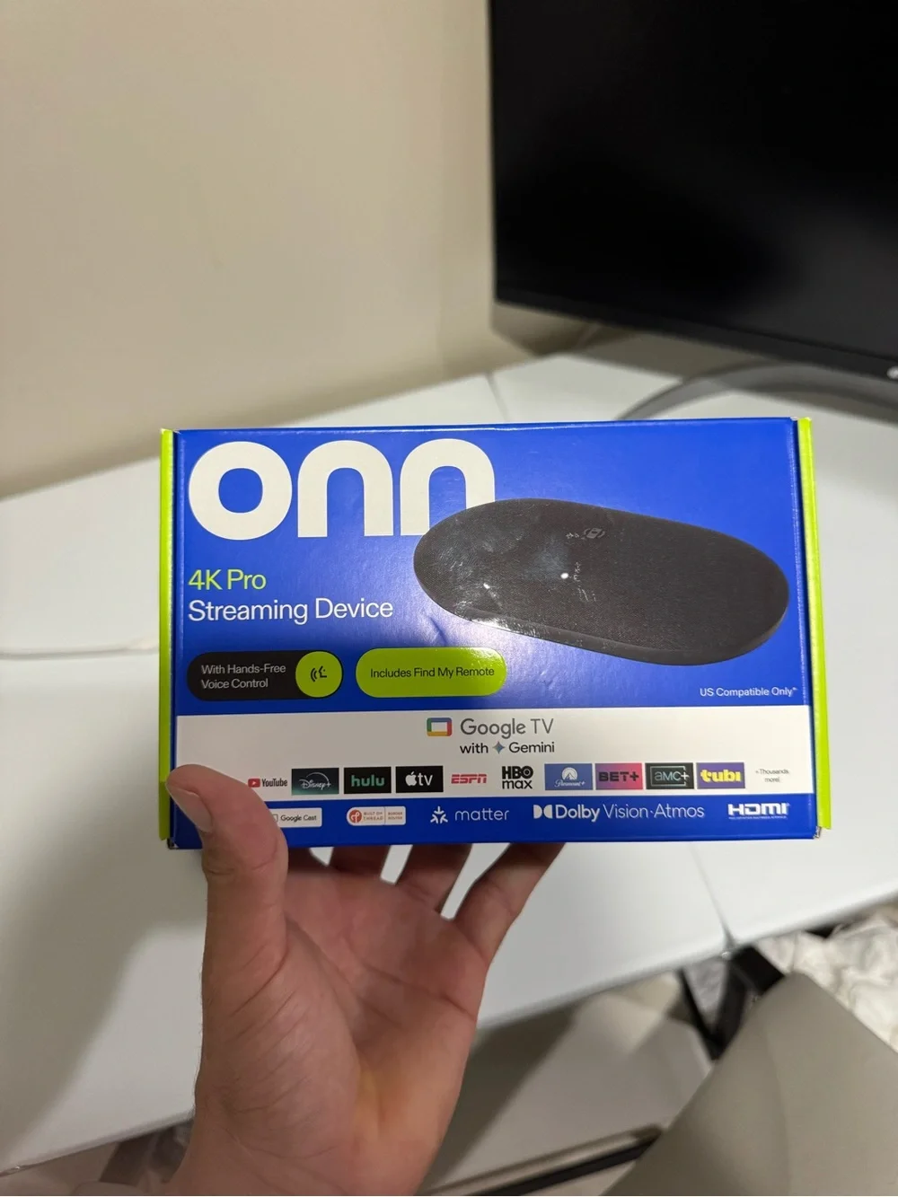 onn 4K Pro Streaming Device - Black